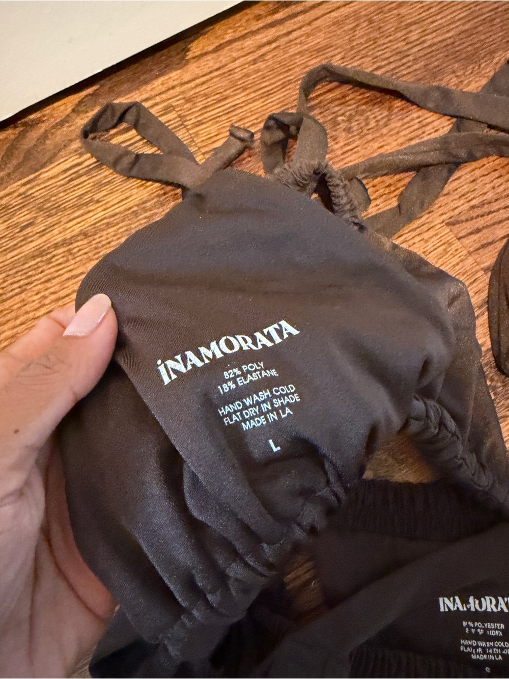 Inamorata Brown Ruched Bikini Top